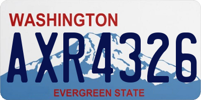 WA license plate AXR4326