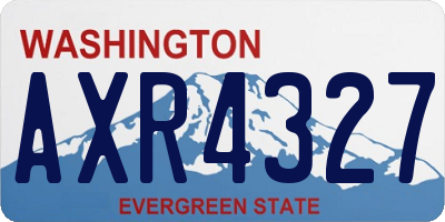 WA license plate AXR4327