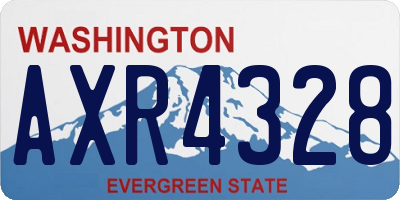 WA license plate AXR4328