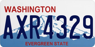 WA license plate AXR4329