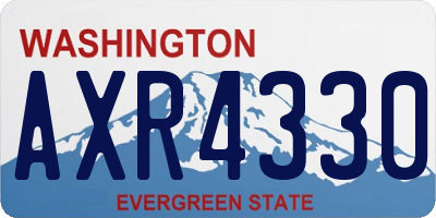 WA license plate AXR4330