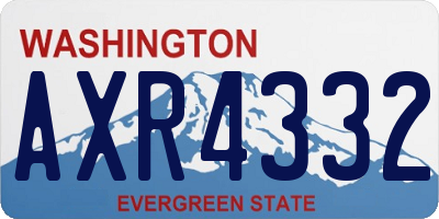 WA license plate AXR4332