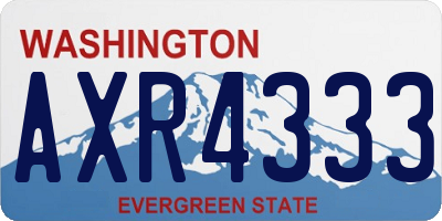 WA license plate AXR4333