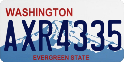 WA license plate AXR4335