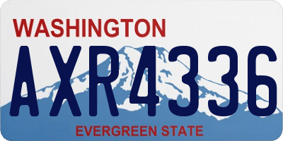 WA license plate AXR4336