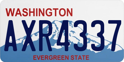 WA license plate AXR4337