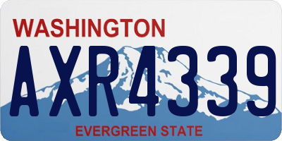 WA license plate AXR4339
