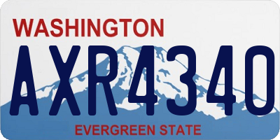 WA license plate AXR4340