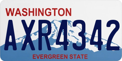 WA license plate AXR4342