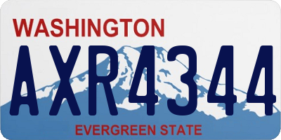 WA license plate AXR4344