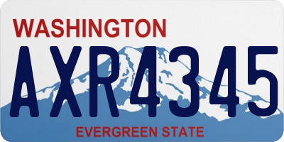 WA license plate AXR4345