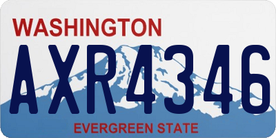 WA license plate AXR4346