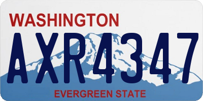 WA license plate AXR4347