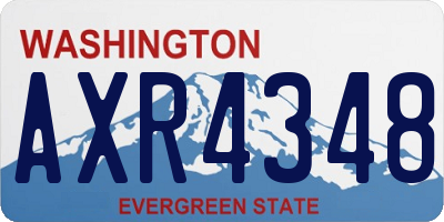 WA license plate AXR4348
