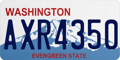 WA license plate AXR4350