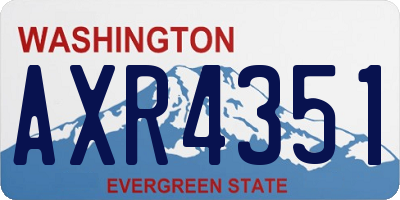 WA license plate AXR4351