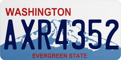 WA license plate AXR4352
