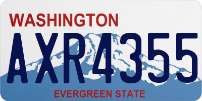 WA license plate AXR4355