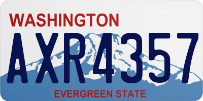 WA license plate AXR4357