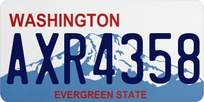 WA license plate AXR4358