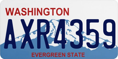 WA license plate AXR4359