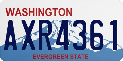 WA license plate AXR4361