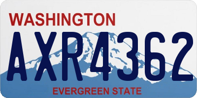 WA license plate AXR4362