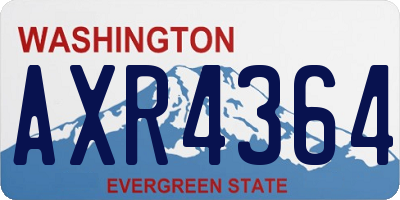 WA license plate AXR4364