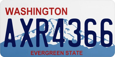WA license plate AXR4366