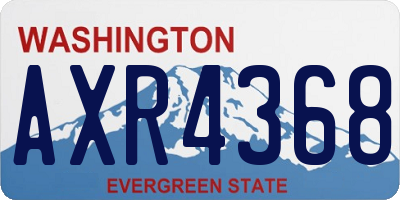WA license plate AXR4368