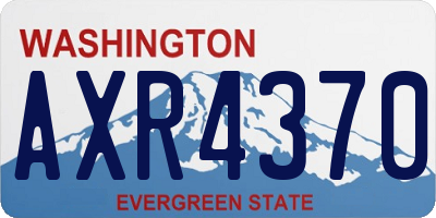 WA license plate AXR4370
