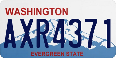 WA license plate AXR4371