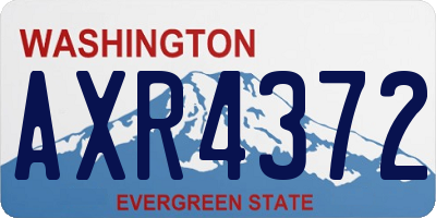 WA license plate AXR4372