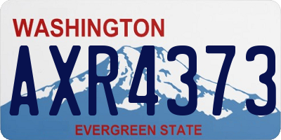 WA license plate AXR4373