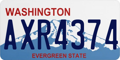 WA license plate AXR4374