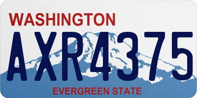 WA license plate AXR4375