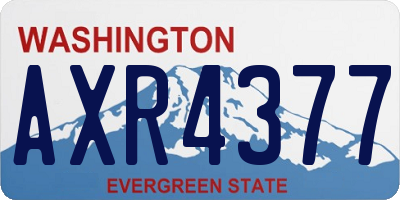 WA license plate AXR4377