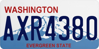 WA license plate AXR4380