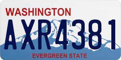 WA license plate AXR4381