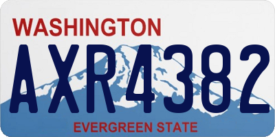 WA license plate AXR4382
