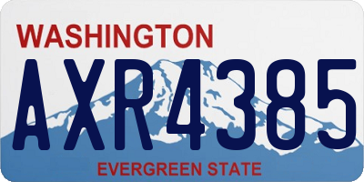WA license plate AXR4385