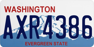 WA license plate AXR4386