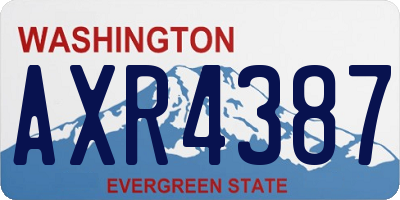 WA license plate AXR4387