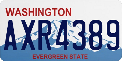 WA license plate AXR4389