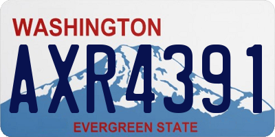 WA license plate AXR4391