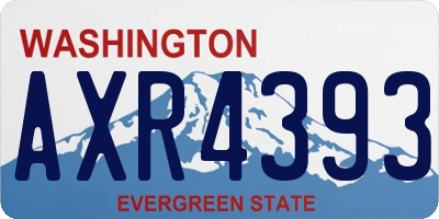 WA license plate AXR4393