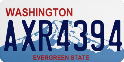 WA license plate AXR4394