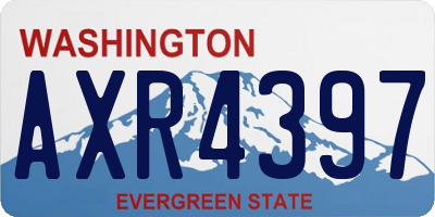 WA license plate AXR4397
