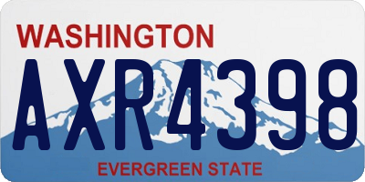 WA license plate AXR4398