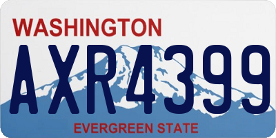 WA license plate AXR4399